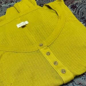 Pilcro anthropologie Chartreuse Button-Up Cardigan